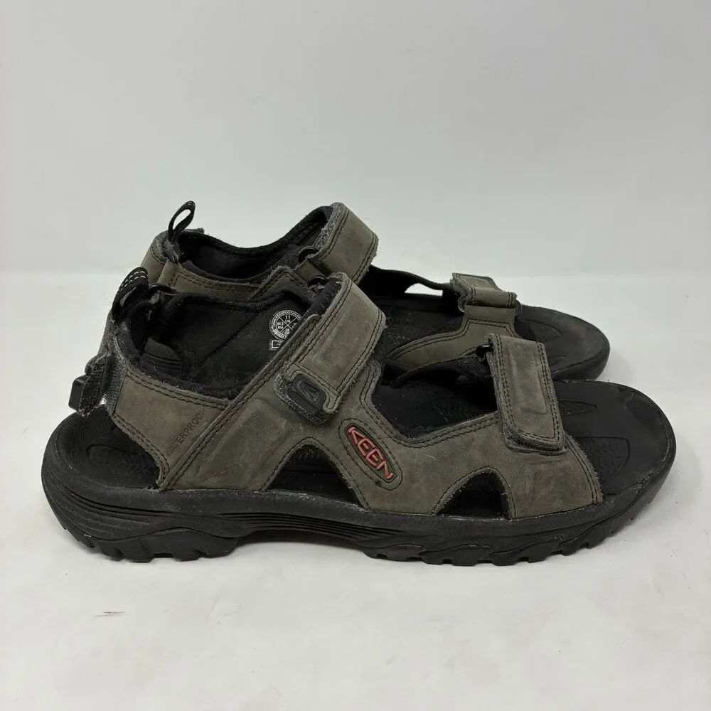 Keen Targhee III Open Toe Sandals Mens Size 11 Shoes Gray Waterproof Leather